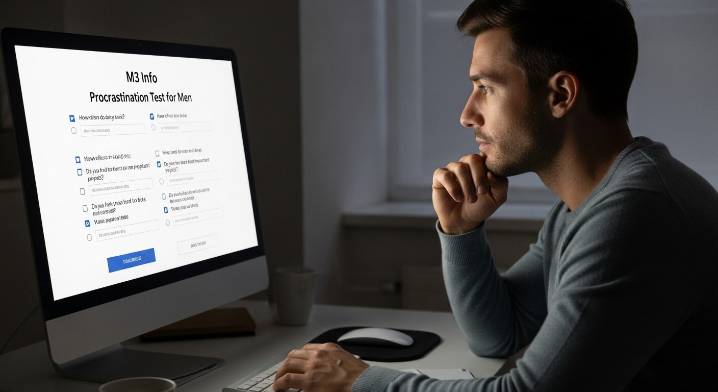 M3 Info Procrastination Test Online for Men Measure