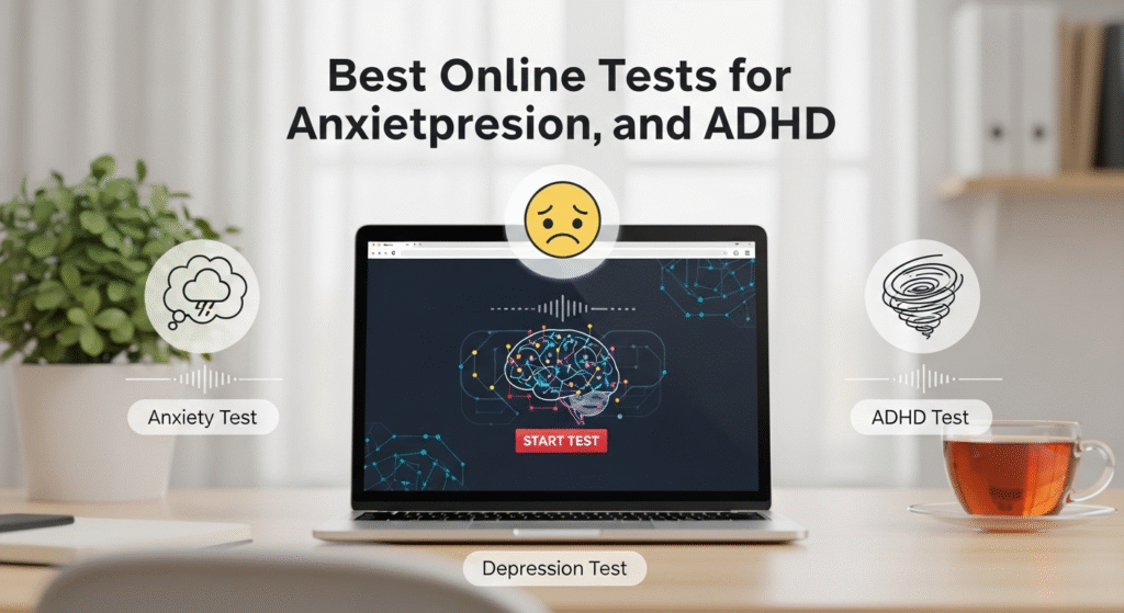 Best Online Tests for Anxiety, Depression, and ADHD